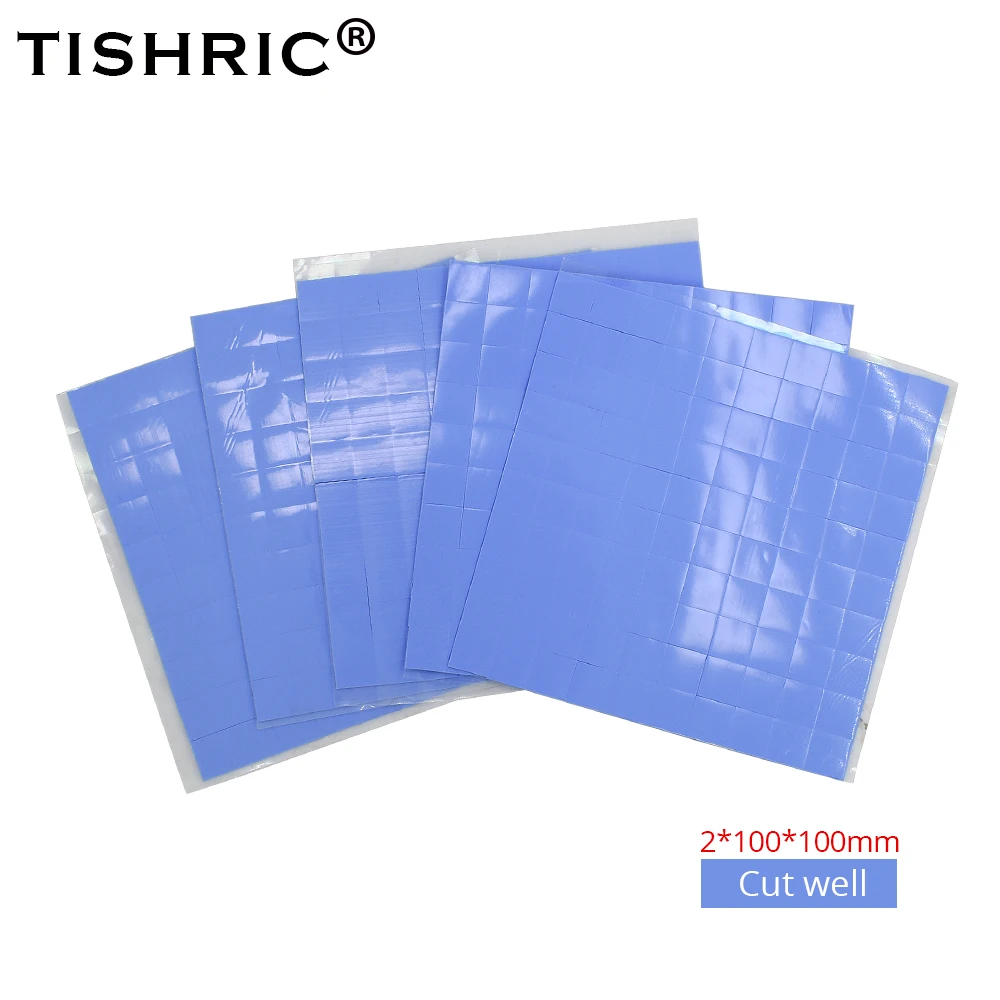 TISHRIC GPU PC CPU مروحة تبريد غرفة تبريد المبرد حراريا الحرارة بالوعة موصل سيليكون لصق لاصق لوحة حرارية 2 ملليمتر