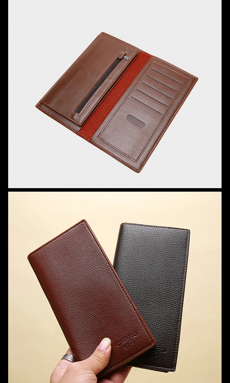 Men's genuine leather wallet 13