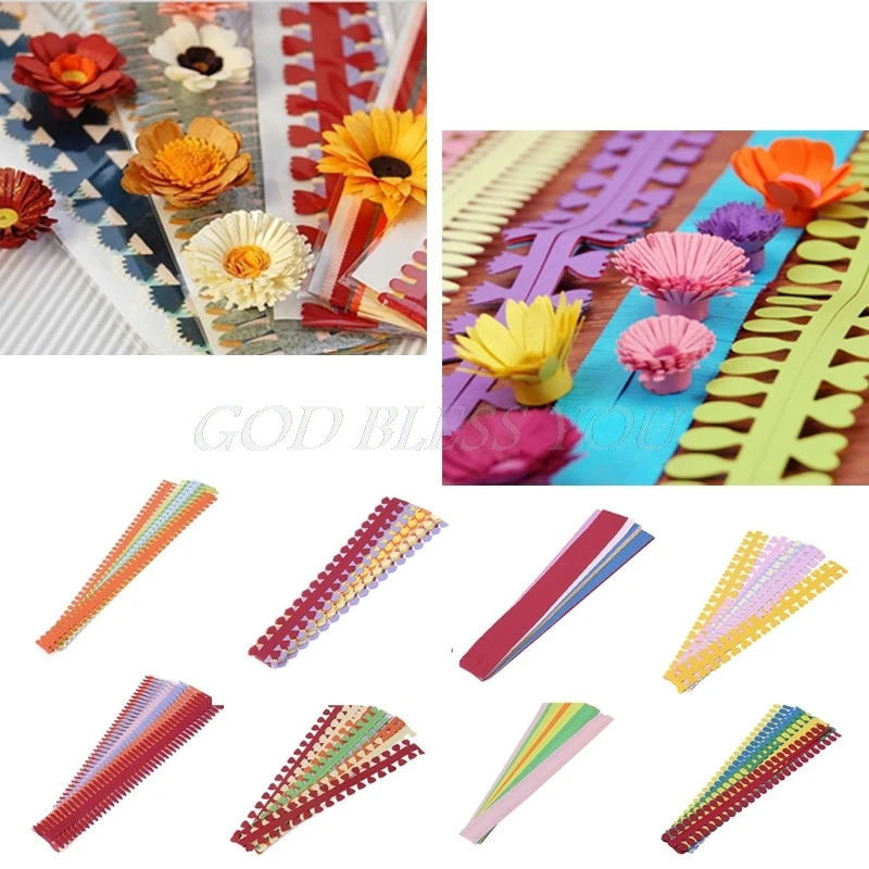 

1 Bag Flower Quilling Paper Strips Colorful Origami DIY Paper Hand Craft DIY