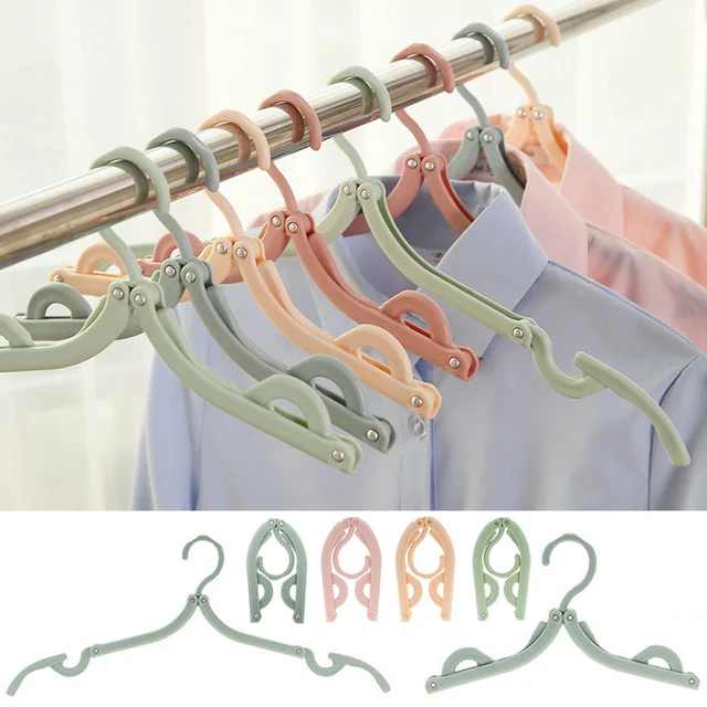 Foldable Clothes Hanger Stand Clips Home Travel Underwear Cloth Clips