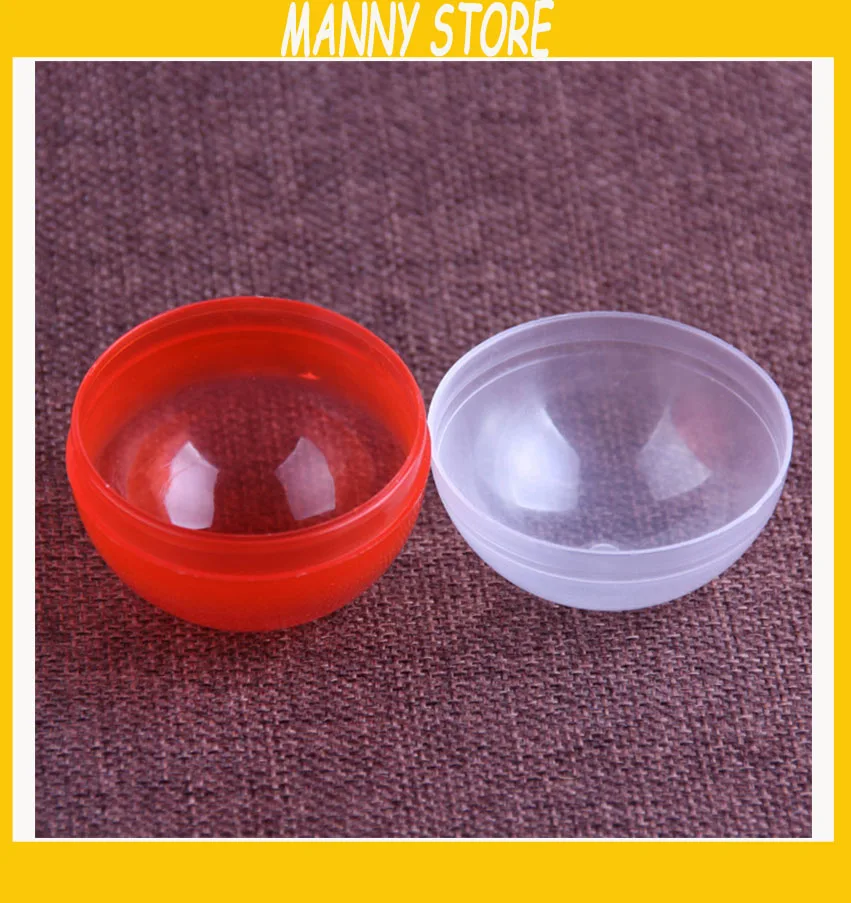 45 мм пустые пластиковые игрушки торговый капсулы полупрозрачные полуцветные круглые пластиковые шарики 100 шт/партия
