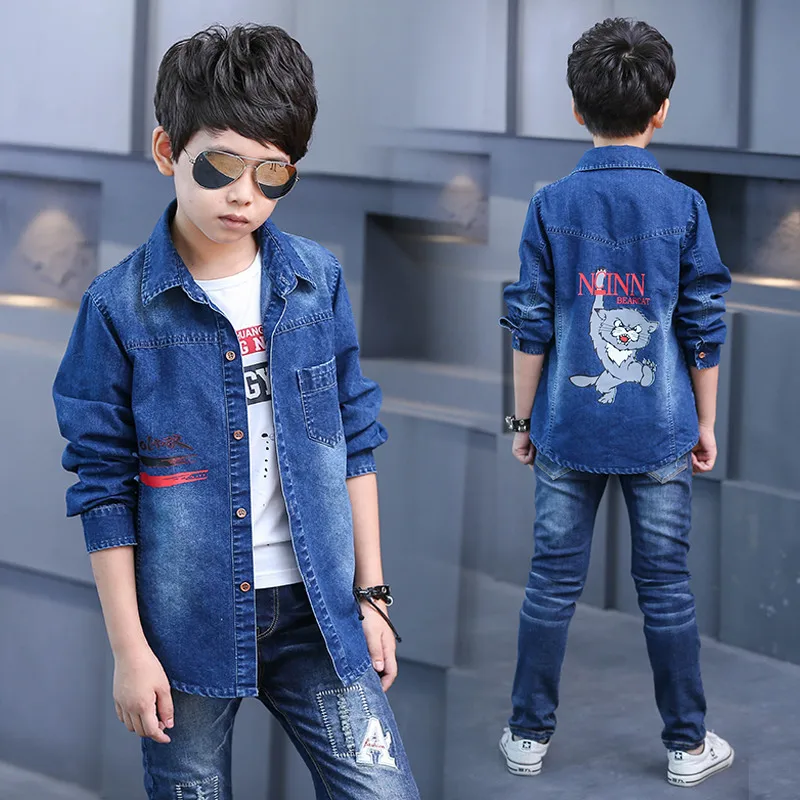 Niños Jean chaqueta 2017 nueva mezclilla para Niños niños