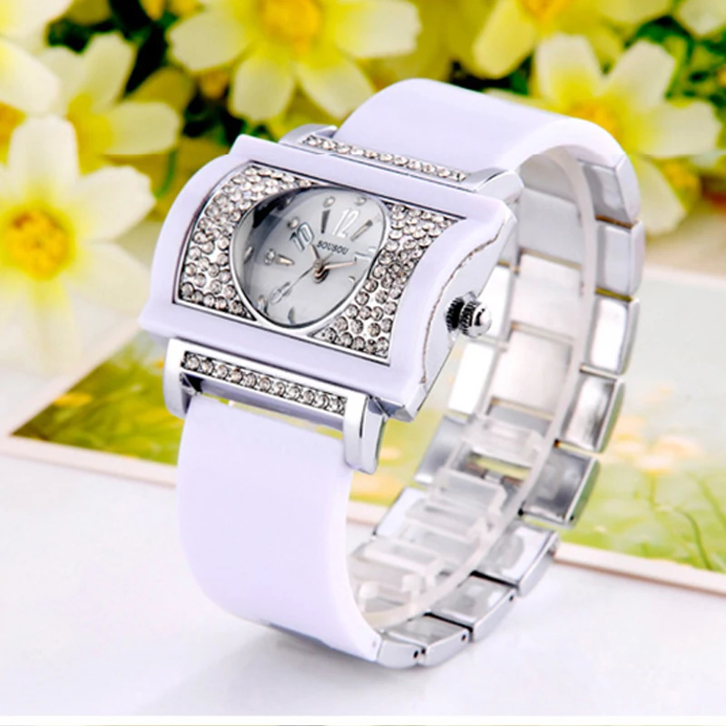Модные женские часы с большим квадратным циферблатом, дизайнерские роскошные часы с золотыми розами и леопардовым принтом, полимерные часы-браслет