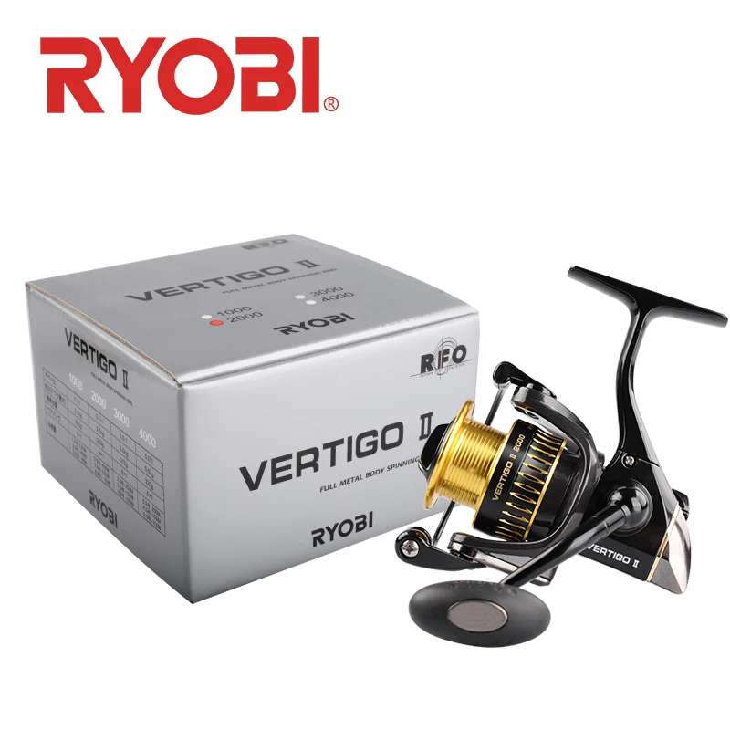 RYOBI VERTIGO II рыболовная Катушка спиннинговая 2000 3000 4000 carretilha de pesca рыболовные катушки для ловли карпа Рыболовная катушка морская