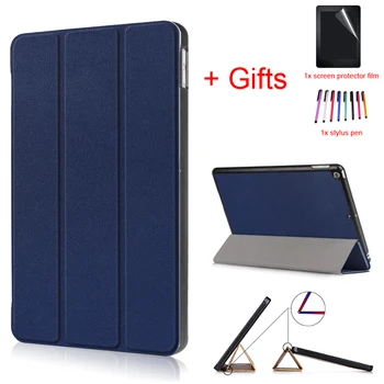 

Ultra Slim Magnet Funda Case for iPad 2017 2018 9.7" 9.7inch Tablet PU Leather Plastc Shell Stand Protective Cover +Film+Pen