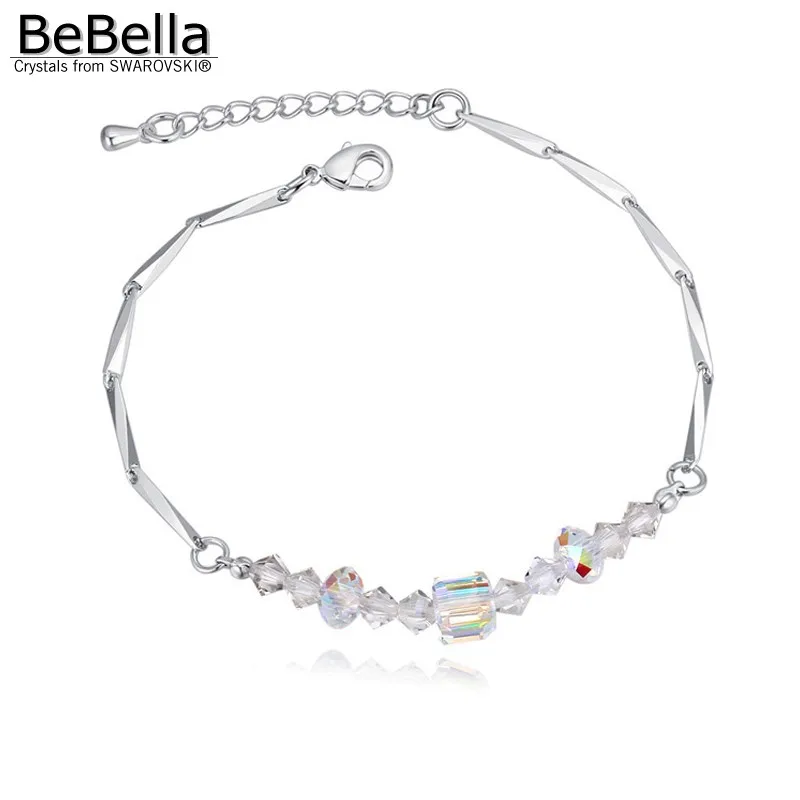 BeBella шик бусины Кристалл браслет-цепочка с камнем с кристаллами от сваровски для девочек Женская мода день рождения Рождественский подарок