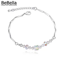 BeBella шик бусины Кристалл браслет-цепочка с камнем с кристаллами от сваровски для девочек Женская мода день рождения Рождественский подарок