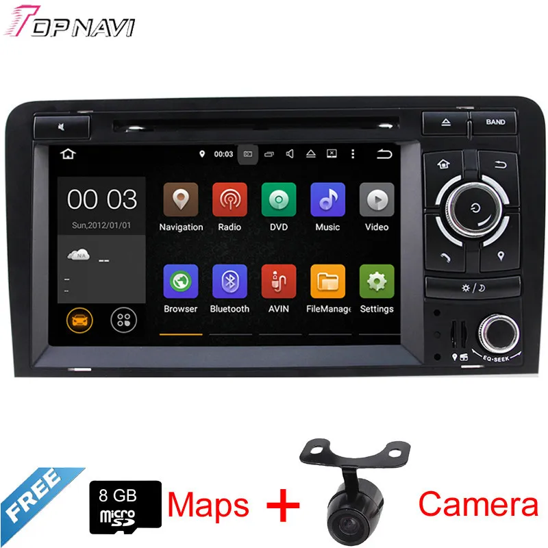 7 Quad Core Android 5 1 Car GPS For A3 2003 2004 2005 2006 2007 2008