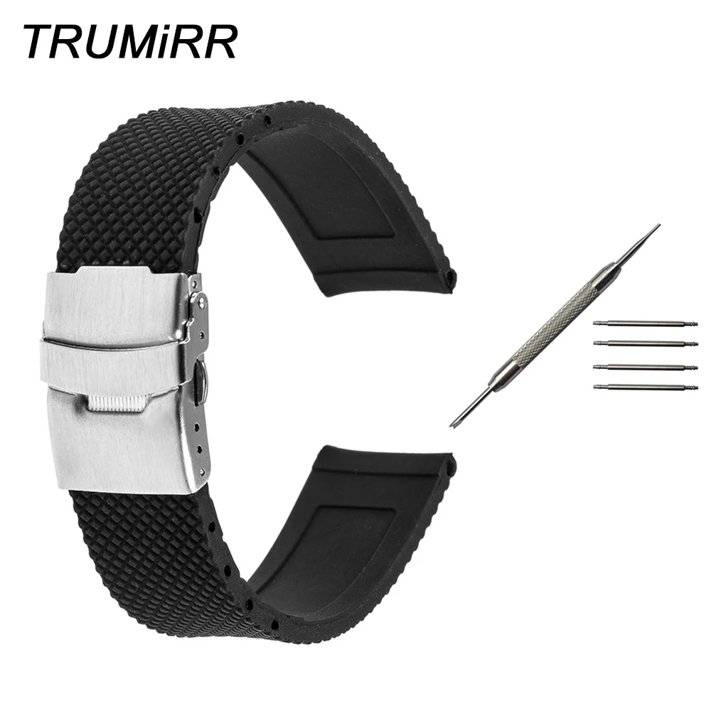 Ремешок для часов из силиконовой резины 17 мм 18 19 20 мужчин и женщин|watch band sizing tool|watch