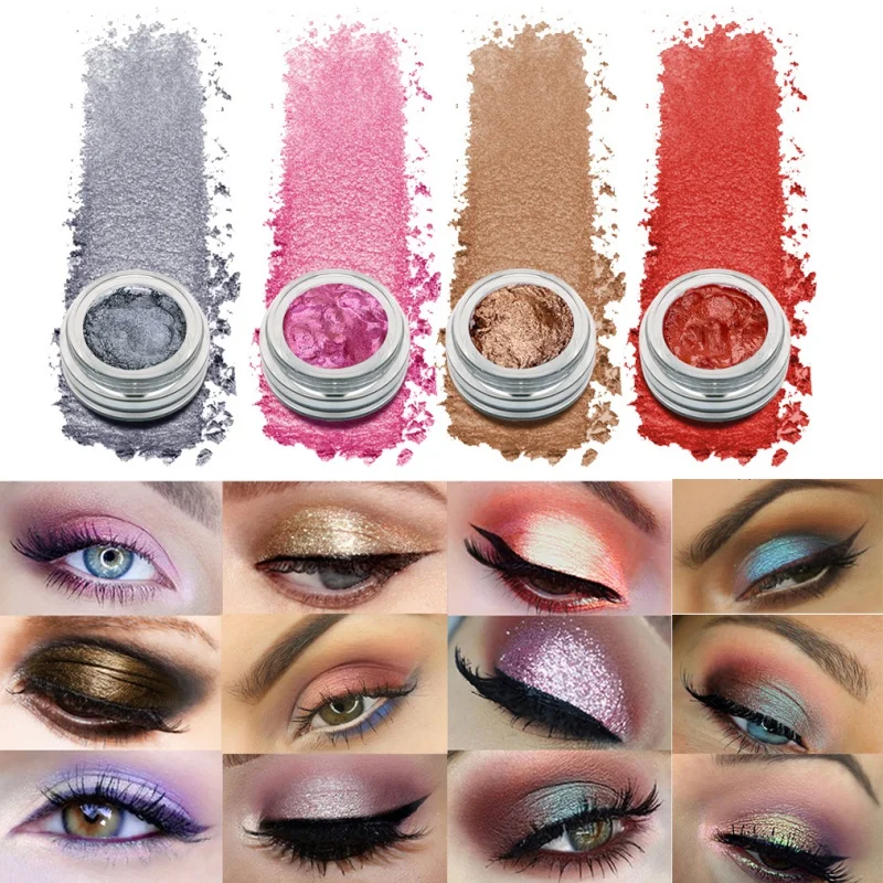 Glitter Eye Shadow Cream Makeup Pearly Shinning Eyeshadow Gloss Eyes Make up Diamond Rainbow Luminous Shadow