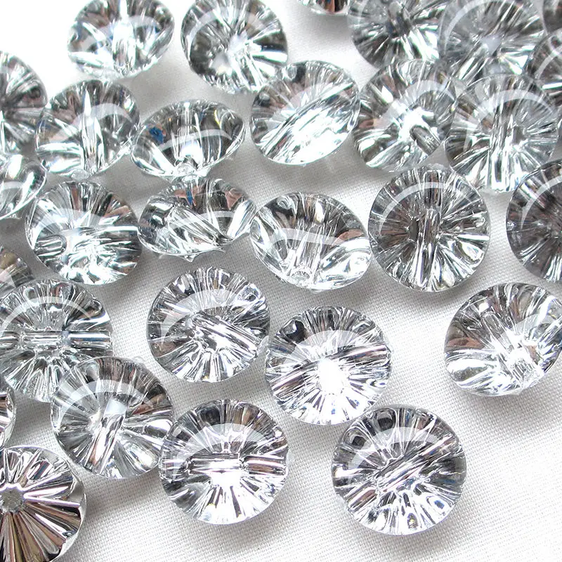 

New 100PCS White color Clear Plastic Buttons Half Ball 13mm Sewing Craft