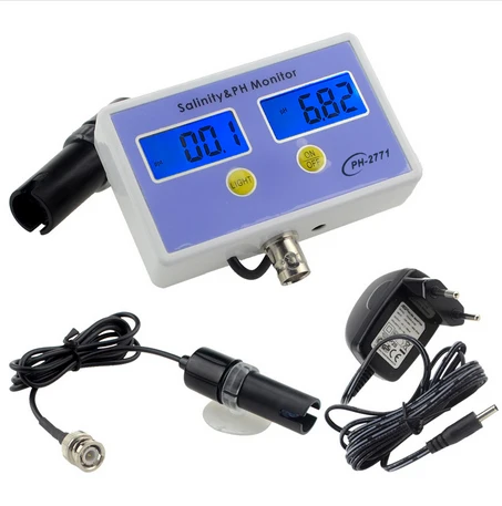 

PH-2771 2 in1 Digital Salinity & PH Meter Salinity & PH Monitor for Aquarium