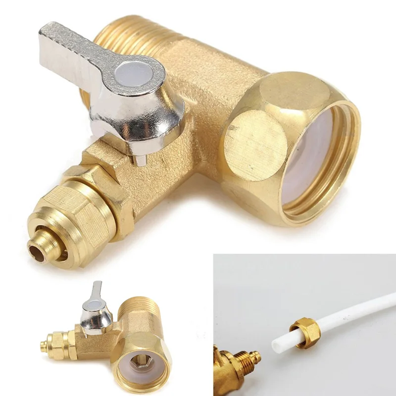 1/2'' To 1/4'' Brass Water Tap RO Feed Ball Valve Faucet Water Filter Reverse Osmosis System for Water Purifier Tap Faucet