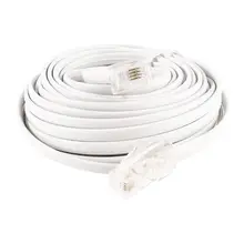 6 м 20 футов RJ11 6P4C к RJ 45 8P4C Модульная сеть телефонных кабелей белый дропшиппинг