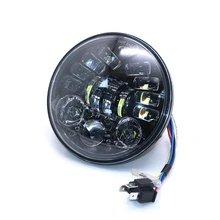 Подходит для 5,75 дюймов мотоцикл светодиодная фара в сборе проектор фары для Harley поплавок спортивный Железный Dyna Кафе Racer разъем H4