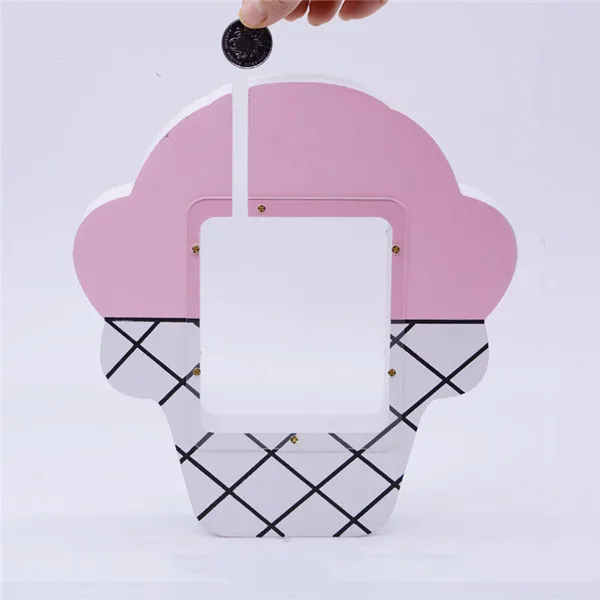 Polar-bear-Ice-cream-Piggy-bank-pot-Wooden-Toys-Model-Table-Baby-Kids-Room-Articles-INS