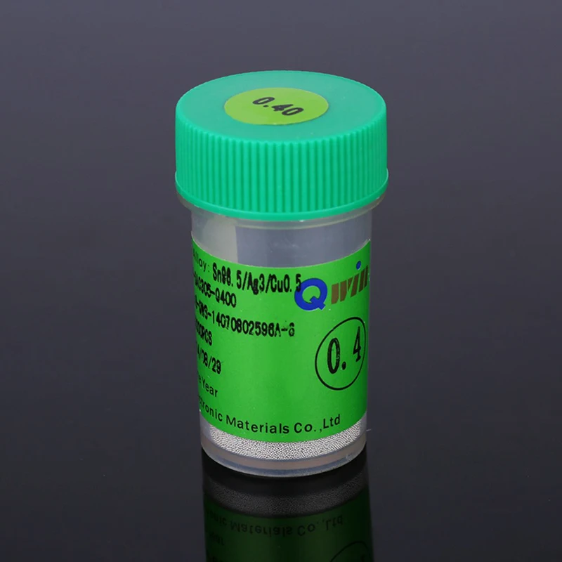 250K QWIN Leaded-Free Solder Ball 02MM 0.25MM 0.3MM 0.35MM For BGA Soldering Reworking Reballing