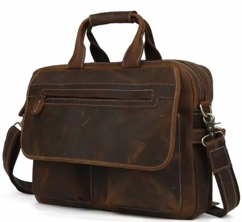 Herenmode Designer Handtassen Hoge Kwaliteit Lederen Bruin Lederen Aktetas Portfolio Mannen 15.6 \laptop Kantoor Messenger Bags Herenmode Designer Handtassen Hoge Kwaliteit Lederen Bruin Lederen Aktetas Portfolio Mannen 15.6 \laptop Kantoor Messenger Bags