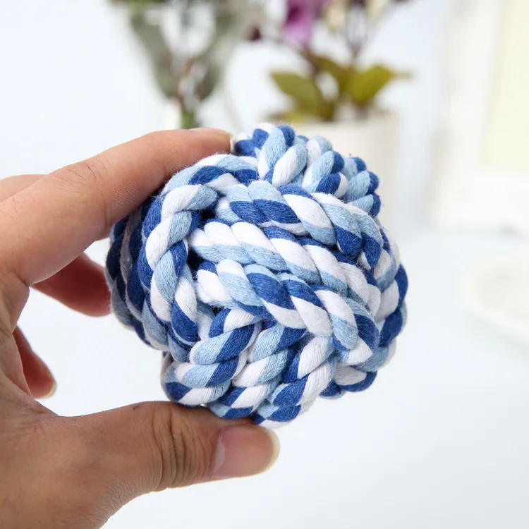 Dog pet toy ball Hand knitted cotton ballDog Toys AliExpress