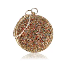 Новая роскошная женская вечерняя сумка в форме шара дизайн клатч со стразами дизайн вечерние сумочки