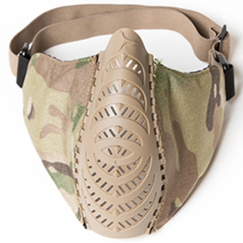 

ABS all new injected moulded high impact protection front panel Net Mesh Mask Airsoft Half Face Mask Tactical Protective CS