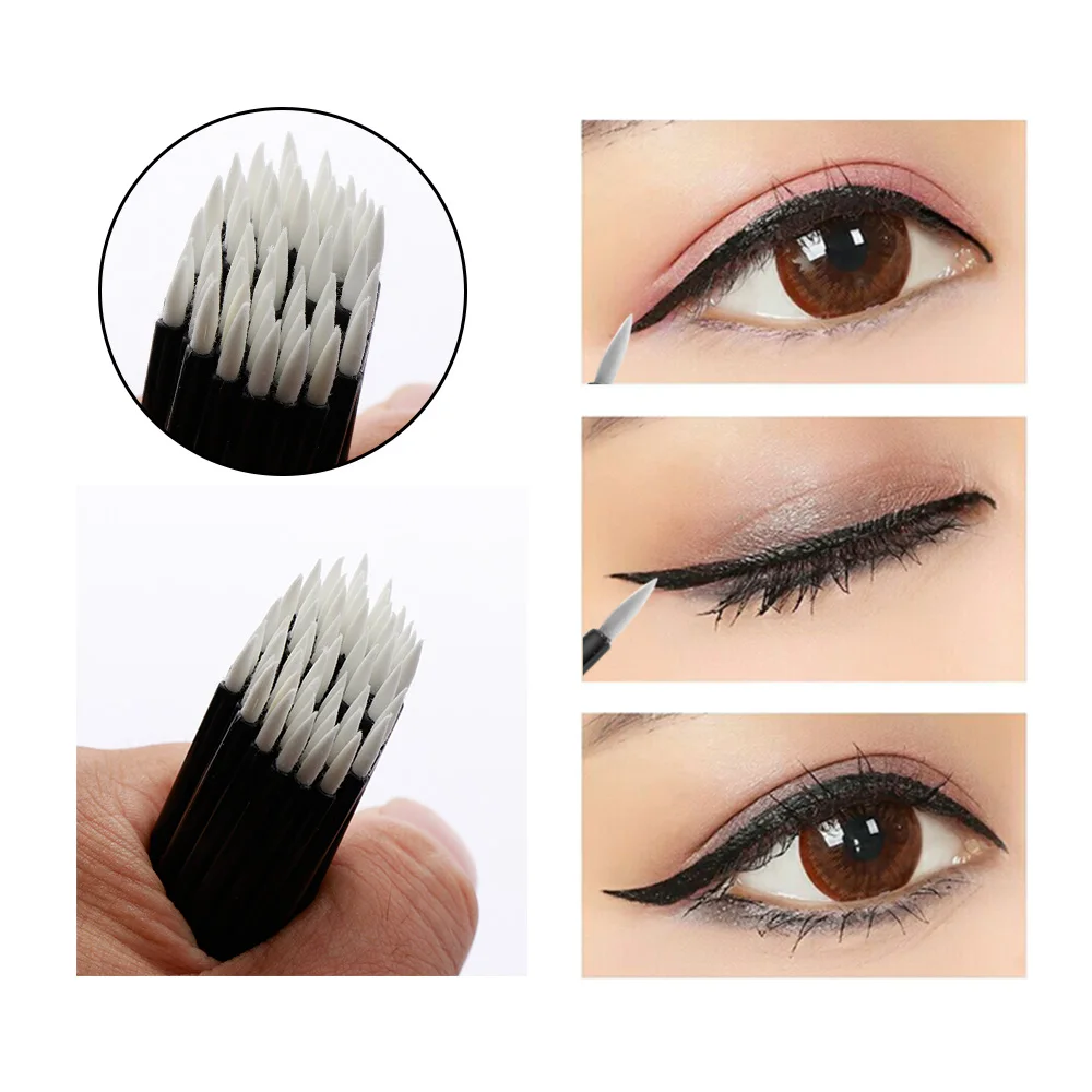 50 Pcs/lot High Quality Eyeliner Liquid Brushes Applicator Swab