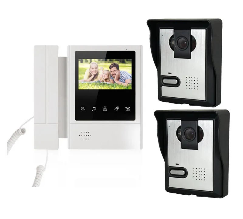 XINSILU Home security intercom system doorbell 4 wired night vision 4.3 ...