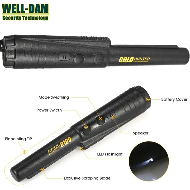 

Free Shipping Gold Hunter PinPointer Metal Detector Deep Search Gold Detector