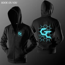 2017 mode Noctilucence Leucht Guilty Crown Mantel Männer Casual Reißverschlusswolljacke Hoodies Mann Print Schöne Casual Morden Kleidung