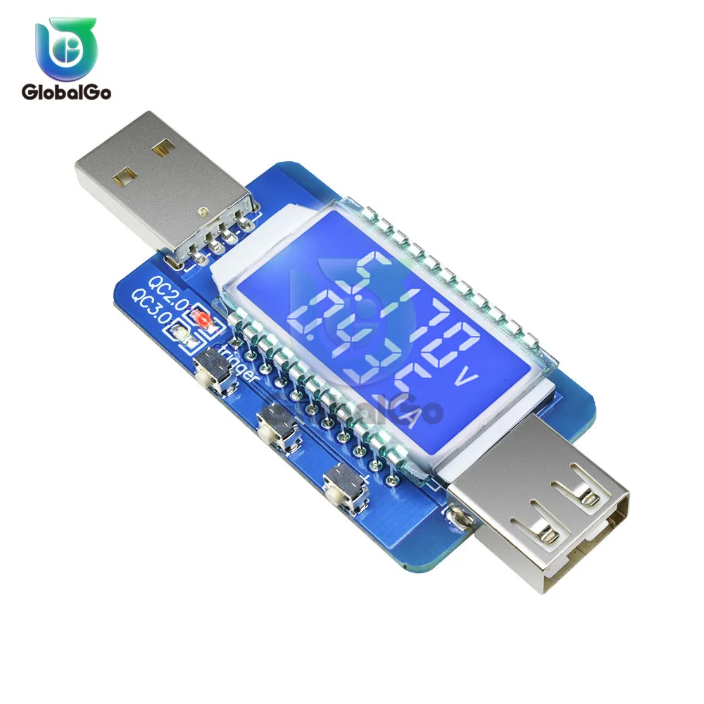 

QC3.0 QC2.0 4V-28V Electrical Scam Power Trigger LCD Digital USB Detector Tester Voltage Current Meter Tester Voltmeter Ammeter