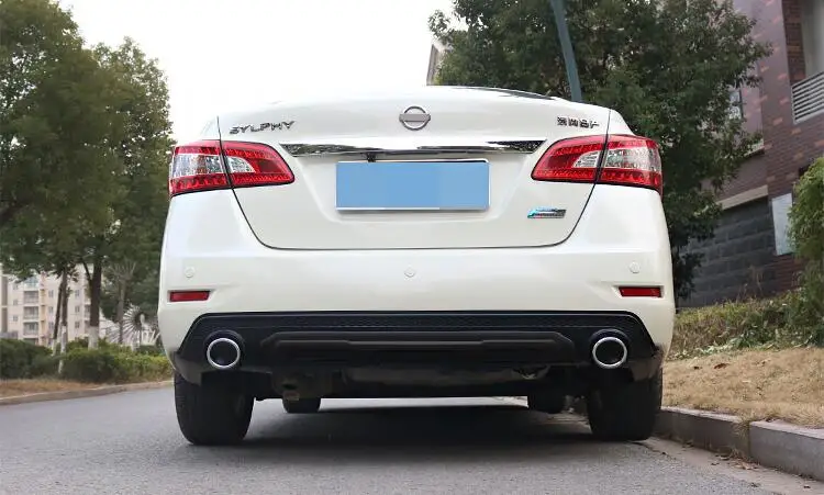 

For For Nissan Sentra SYLPHY Rear Bumper Diffuser Protector Fit 2012/2013/2014/2015 Sentra Body kit bumper rear lip rear spoiler