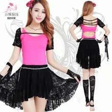 Justaucorps купальник Балетные костюмы пачка Vestidos De Renda танец живота практика модное кружевное платье форма весна полноценный комплект