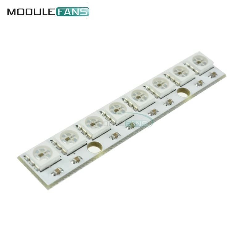 WS2812 WS 2811 5050 RGB СВЕТОДИОДНЫЙ модуль панели 5 в 8-бит Радужный светодиодный точный модуль 8 МГц AVR для Arduino макетной платы припоя колодки