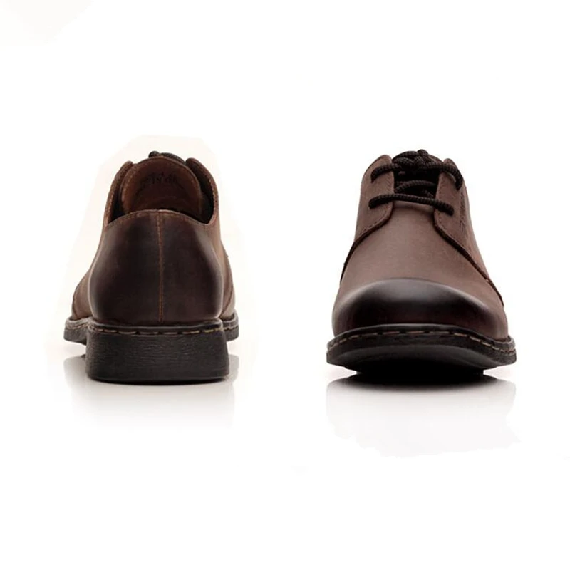Мужские туфли-оксфорды в стиле ретро из натуральной кожи на шнуровке с круглым носком в стиле ретро; Повседневная обувь Chukkas; парадная обувь; свадебные туфли; европейские размеры 37-44