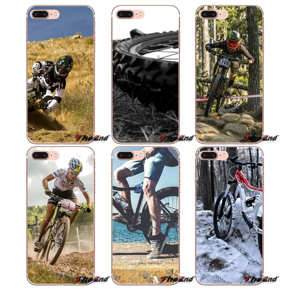 Спортивный велосипед для Samsung Galaxy S2 S3 S4 S5 MINI S6 S7 edge S8 S9 Plus Note 2 3 4 5 8 Coque Fundas прозрачные