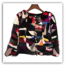 Daisy & Na Winter Mink Fur Vogue Jacket Coat 100% Genuine Outwear Garment Women Warm 217