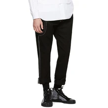 27-44 Новинка Мужская одежда GD стилист волос Мода подиума личности пресс-линия тонкий лодыжки длина брюки плюс размер костюмы