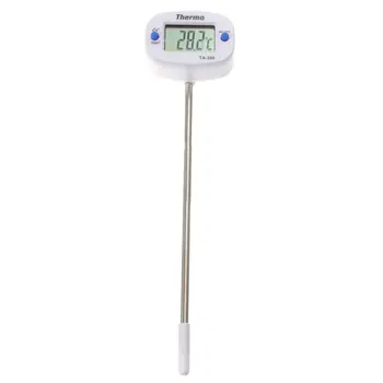 

Digital LCD Thermometer Hygrometer For Kitchen Laboratory BBQ Meat Cake Food White