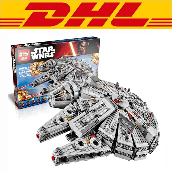 

2017 LEPIN 05007 New Arrival 1381Pcs Star Wars The Force Awakens Millennium Falcon Model Building Kit Blocks Bricks