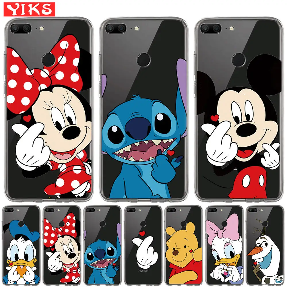 

Mickey Mouse Women Phone Case For Huawei Honor 10 10i 9 9i 8 Lite 8X 7 7A 7X 7C 8C 8A 6A 6X Silicone Protective Case Etui