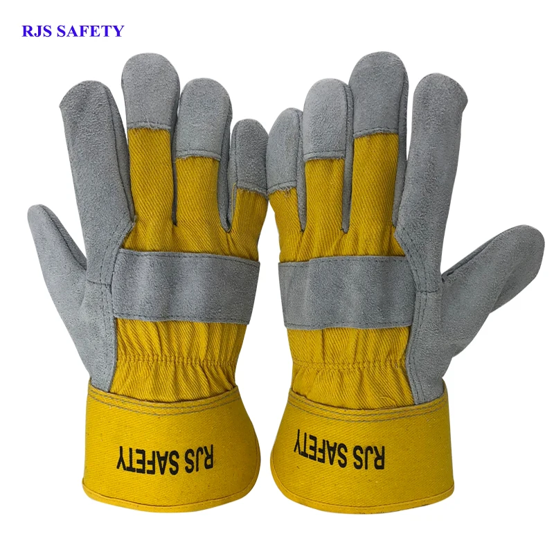 RJS защитные рабочие перчатки из воловьей кожи мужские рабочие сварочные перчатки защитные спортивные мото износостойкие перчатки ng7016