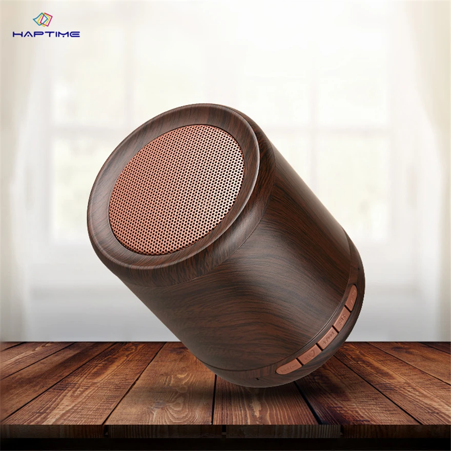 Портативная Bluetooth Колонка Haptime Беспроводная мини s модная колонка под дерево