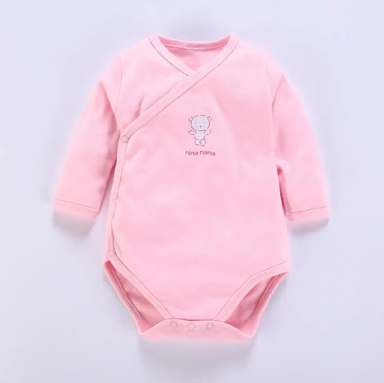 pink bear Одежда для малышей; комбинезоны; боди для малышей с длинными рукавами; одежда для маленьких девочек; Одежда для мальчиков; одежда для детей; Детский комбинезон из хлопка - Цвет: pink bear