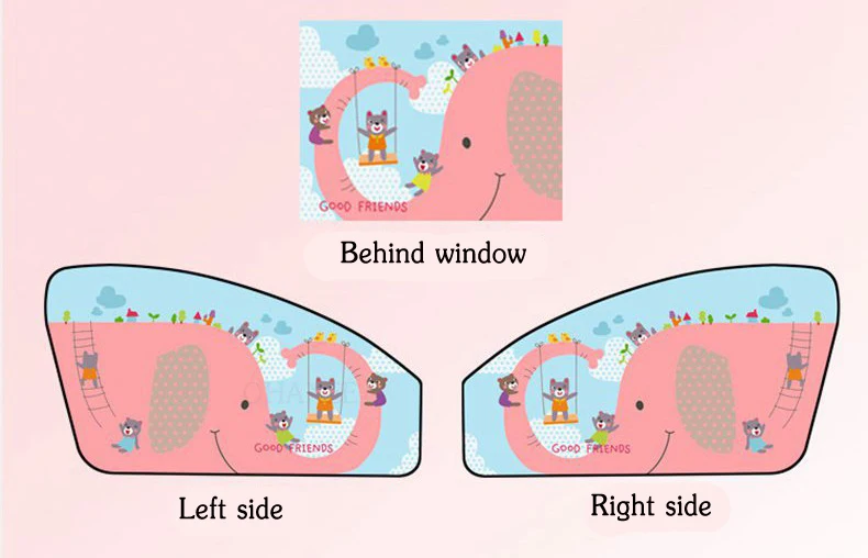 OHANEE детский мультяшный автомобильный солнцезащитный козырек Авто автоматический боковое стекло лобовое стекло Солнцезащитный козырек Защита от УФ аксессуары для интерьера