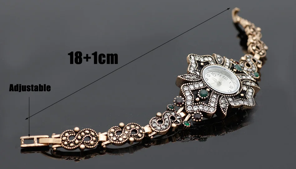 Бренд турецкий браслет часы антикварные ювелирные изделия Золото Цвет для женщин Винтаж браслеты часы Relojes Mujer полые наручные часы Joias