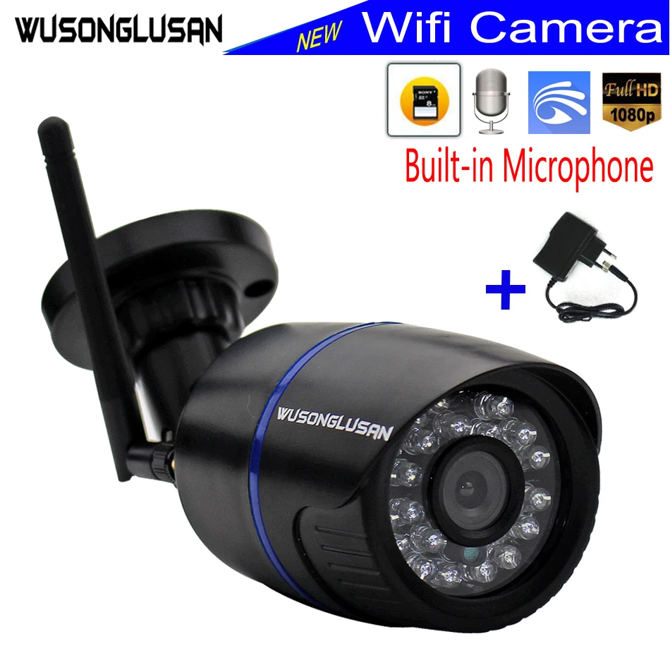 

Yoosee Wireless Wifi IP Camera 1080P SD Card Slot Bullet Hi3518E Module Built-in Mic Motion dector Smartphone house Use IPcamera