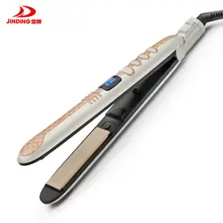 2 в 1 бигуди Выпрямитель для волос ЖК-дисплей цифровой Дисплей выпрямитель для волос Керамика Выпрямление Утюги сухие волосы Flat Iron D40