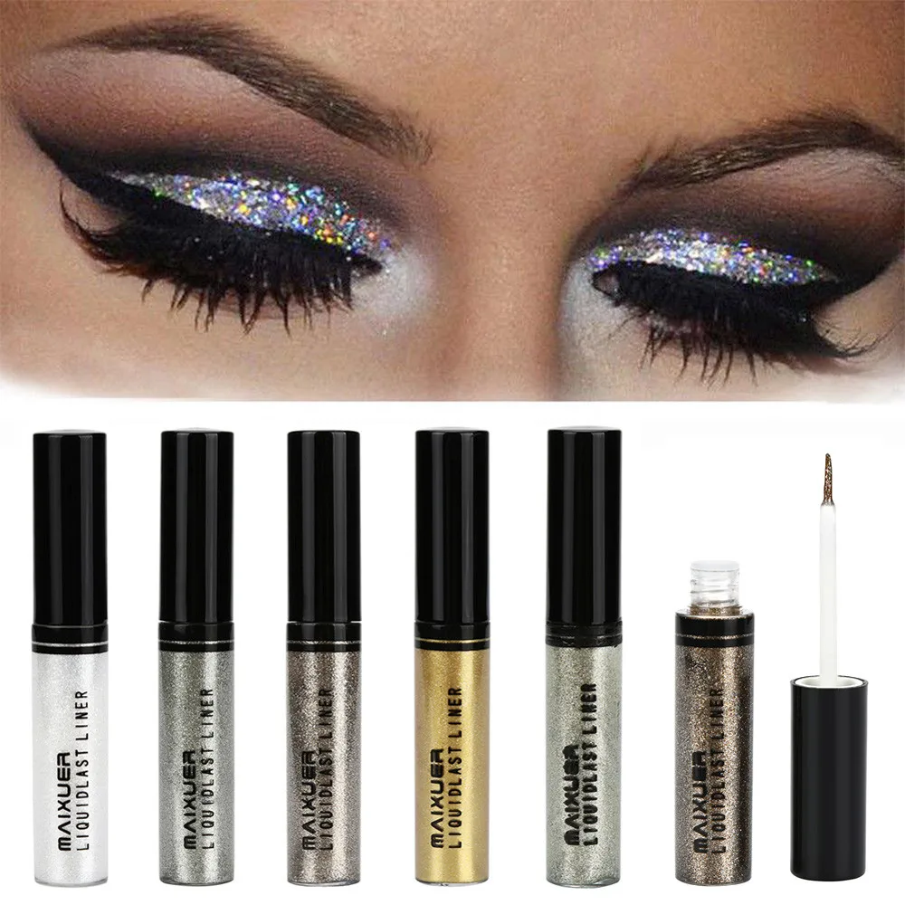 New 5ML Glitter Liquid Eyeliner Waterproof Eye Liner Combination
