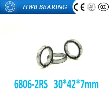 

high quality 6806 2RS ABEC-1 (10PCS) 30x42x7 Metric Thin Section Bearings 61806RS 6806RS