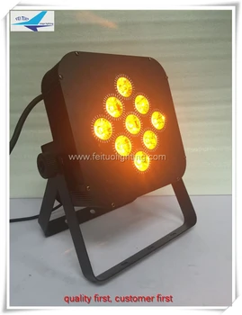 

Free shipping(6/lot)par led battery 9x18w flat led par rgbwa uv 6 in 1 with battery and wireless dmx